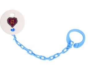 Attache-tétineJudaisme : mazel tov hebrew design-1 couleur Bleu turquoise