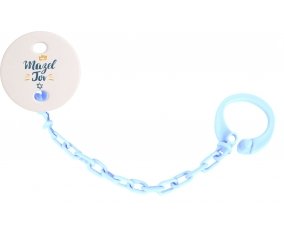 Attache-tétineJudaisme : mazel tov hebrew design-2 couleur Bleu ciel