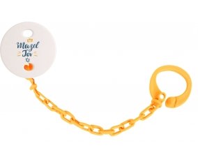 Attache-tétineJudaisme : mazel tov hebrew design-2 couleur Orange