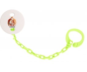 Attache-tétineBouddhisme méditation zen design-2 avec prénom couleur Verte