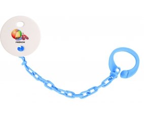 Attache-tétineJouet toys ballon masque et tong de plage avec prénom couleur Bleu turquoise