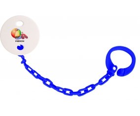 Attache-tétineJouet toys ballon masque et tong de plage avec prénom couleur Marine