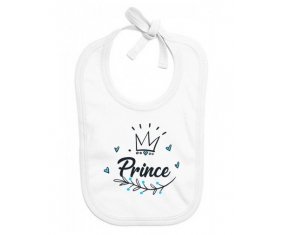 Bavoir bébé personnalisé Couronne noire prince