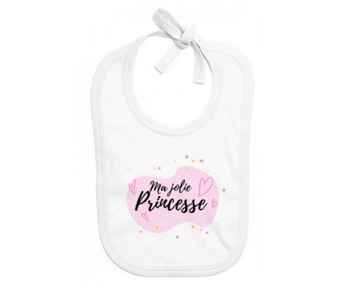 Bavoir bébé personnalisé Ma jolie princese design-1