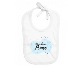 Bavoir bébé personnalisé Mon beau prince design-1