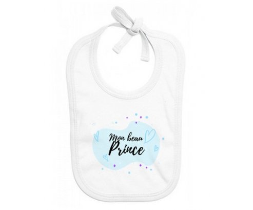 Bavoir bébé personnalisé Mon beau prince design-1