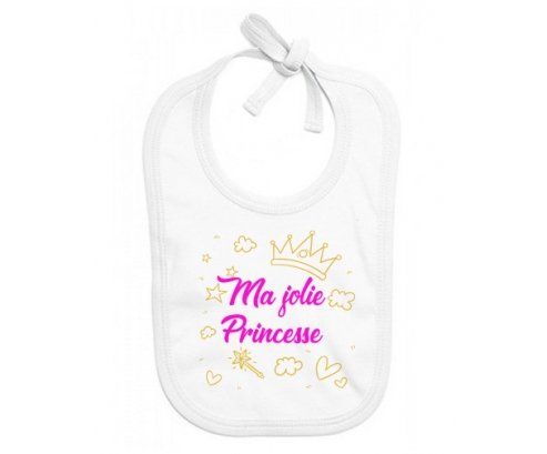 Bavoir bébé personnalisé Ma jolie princese design-2