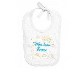 Bavoir bébé personnalisé Mon beau prince design-2