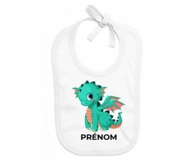 Bavoir bébé personnalisé Dragon design-1 avec prénom