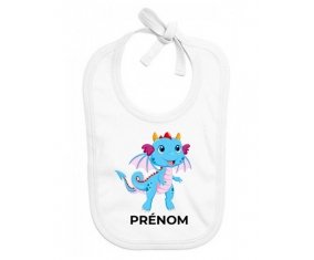 Bavoir bébé personnalisé Dragon design-3 avec prénom