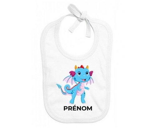 Bavoir bébé personnalisé Dragon design-3 avec prénom