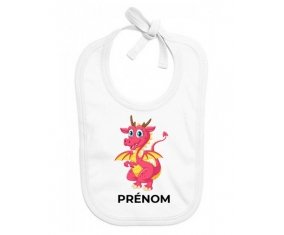 Bavoir bébé personnalisé Dragon design-4 avec prénom