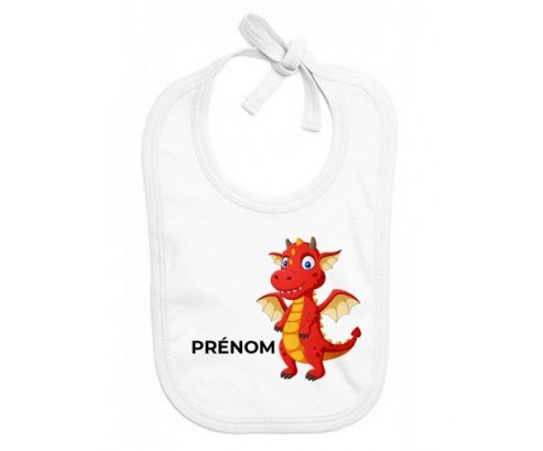 Bavoir bébé personnalisé Dragon design-5 avec prénom