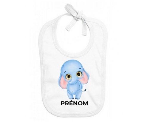 Bavoir bébé personnalisé Bébé éléphant avec prénom
