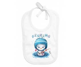 Bavoir bébé personnalisé Animaux rigolos Fishing