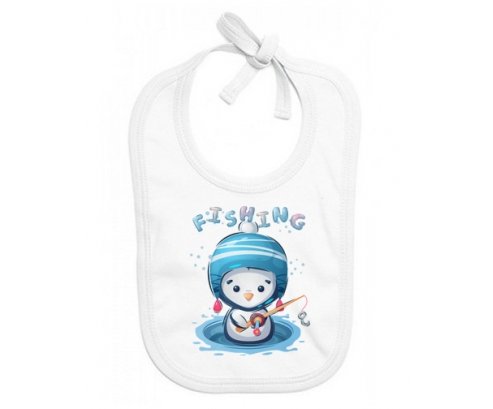 Bavoir bébé personnalisé Animaux rigolos Fishing