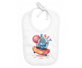 Bavoir bébé personnalisé Animaux rigolos Crazy