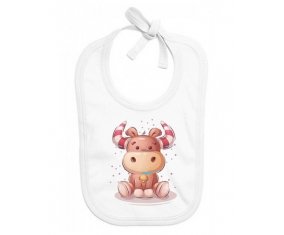 Bavoir bébé personnalisé Animaux rigolos Taureau