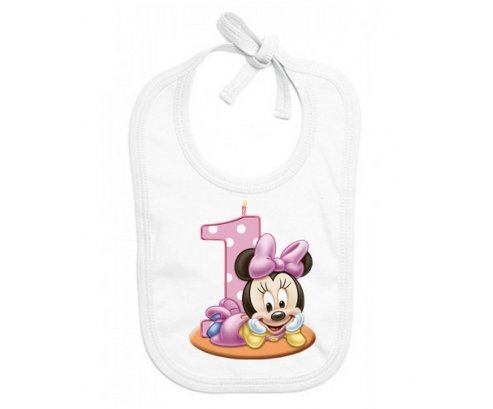 Bavoir Bébé Personnalisé Minnie - Bavoir Minnie Personnalisé