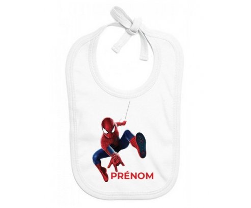Bavoir bébé personnalisé Spiderman design-1 avec prénom
