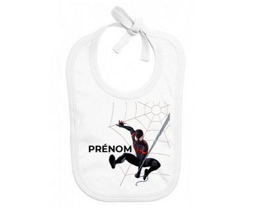 Bavoir bébé personnalisé Spiderman design-4 avec prénom