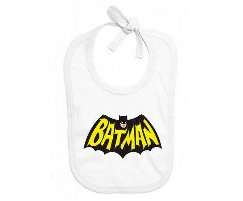 Bavoir bébé personnalisé Batman logo design-3
