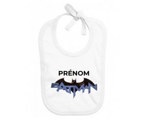 Bavoir bébé personnalisé Batman logo design-3 avec prénom