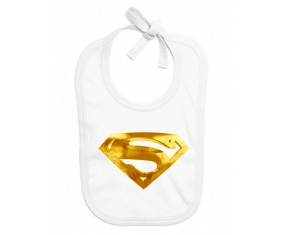 Bavoir bébé personnalisé Logo Superman doré