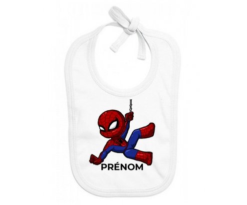 Bavoir bébé personnalisé Spiderman kids design-1 avec prénom