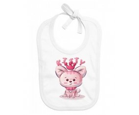 Bavoir bébé personnalisé Animaux rigolos Kitty