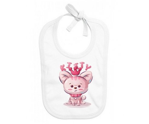Bavoir bébé personnalisé Animaux rigolos Kitty