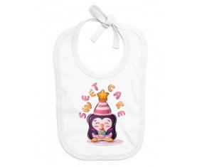 Bavoir bébé personnalisé Animaux rigolos Sweet cake