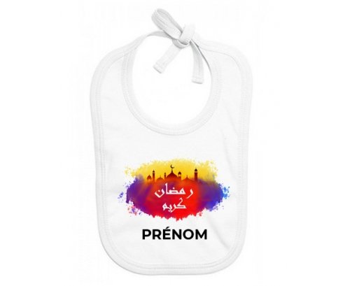 Bavoir bébé personnalisé Islam ramadhan kareem avec prénom