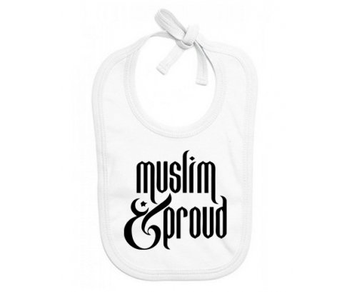 Bavoir bébé personnalisé Muslim and proud