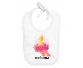 Bavoir bébé personnalisé Happy vesak day avec prénom