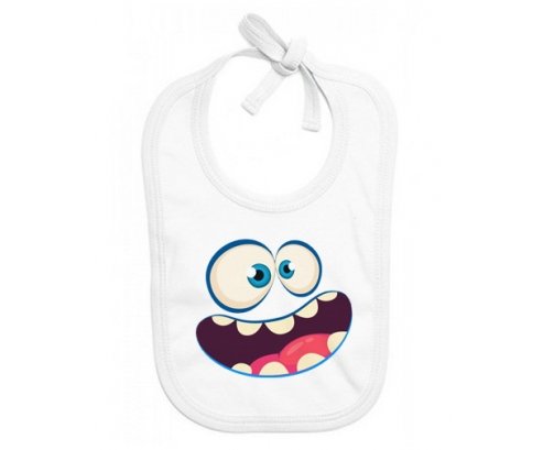 Bavoir bébé personnalisé Cartoon monstre visage design-1