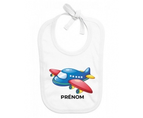 Bavoir bébé personnalisé Jouet toys Avion design-1 avec prénom