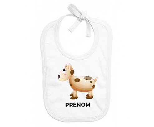 Bavoir bébé personnalisé Jouet toys vache avec prénom