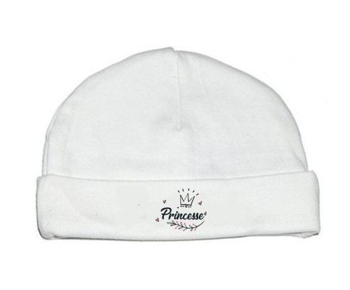 Bonnet bébé personnalisé Couronne noire princesse