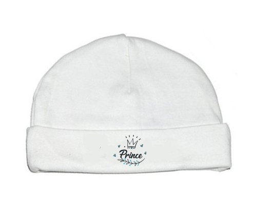 Bonnet bébé personnalisé Couronne noire prince