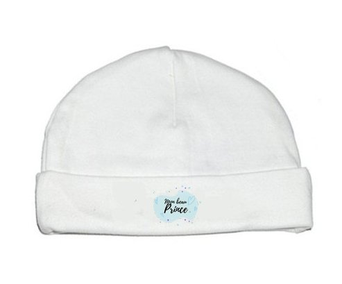 Bonnet bébé personnalisé Mon beau prince design-1