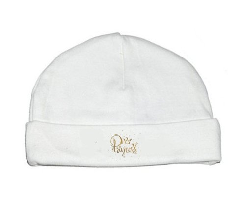 Bonnet bébé personnalisé Couronne dorée princesse