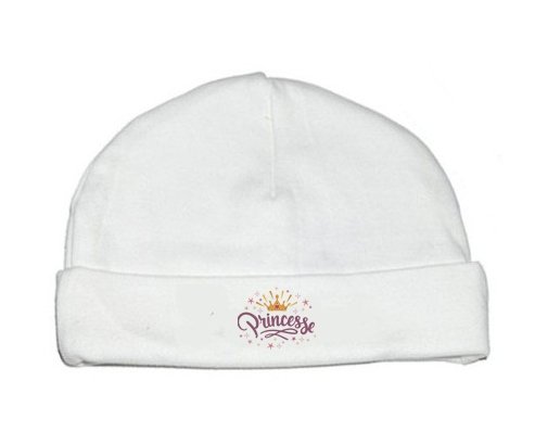 Bonnet bébé personnalisé Couronne jaune étoile princesse design-2