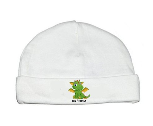Bonnet bébé personnalisé Dragon design-2 avec prénom