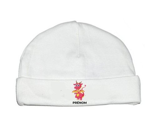 Bonnet bébé personnalisé Dragon design-4 avec prénom