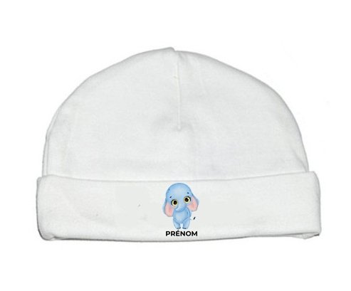 Bonnet bébé personnalisé Bébé éléphant avec prénom