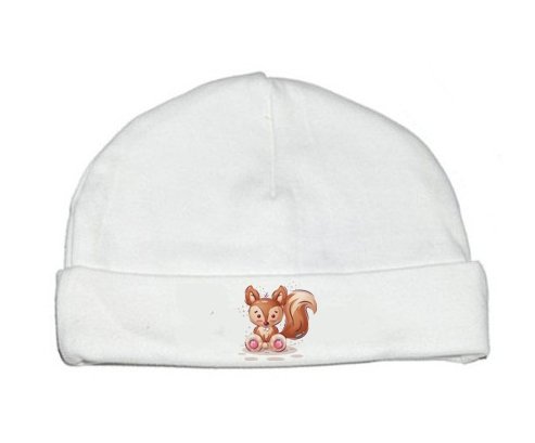 Bonnet bébé personnalisé Animaux rigolos Écureuil