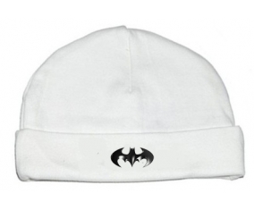 Bonnet bébé personnalisé Batman logo noir