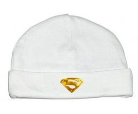 Bonnet bébé personnalisé Logo Superman doré
