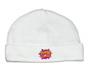 Bonnet bébé personnalisé Super MOM
